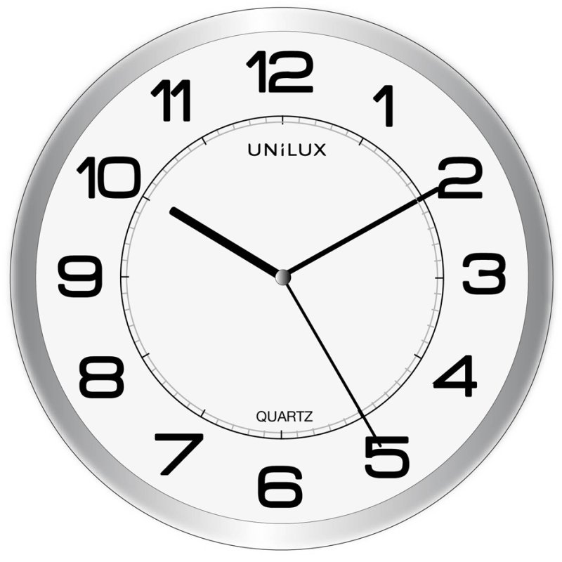UNiLUX horloge mural magnétique, gris, 31 cm